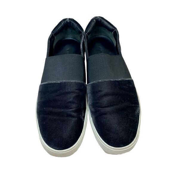 Vince Corbin Pewter Velvet Slip On Sneakers Loafers Gray Black 8.5 - Picture 3 of 9